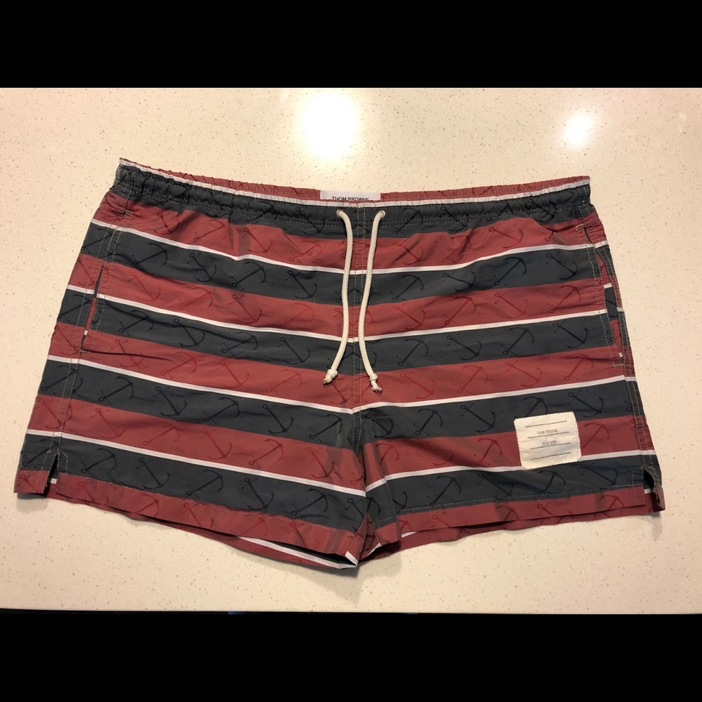Thom Browne NY anchor print swim shorts size Large